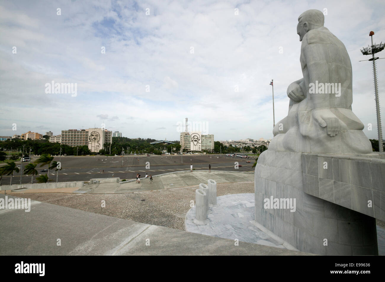 View of Plaza de la Revolution seen from the Jose Marti Monument, Havana Cuba. Stock Photo