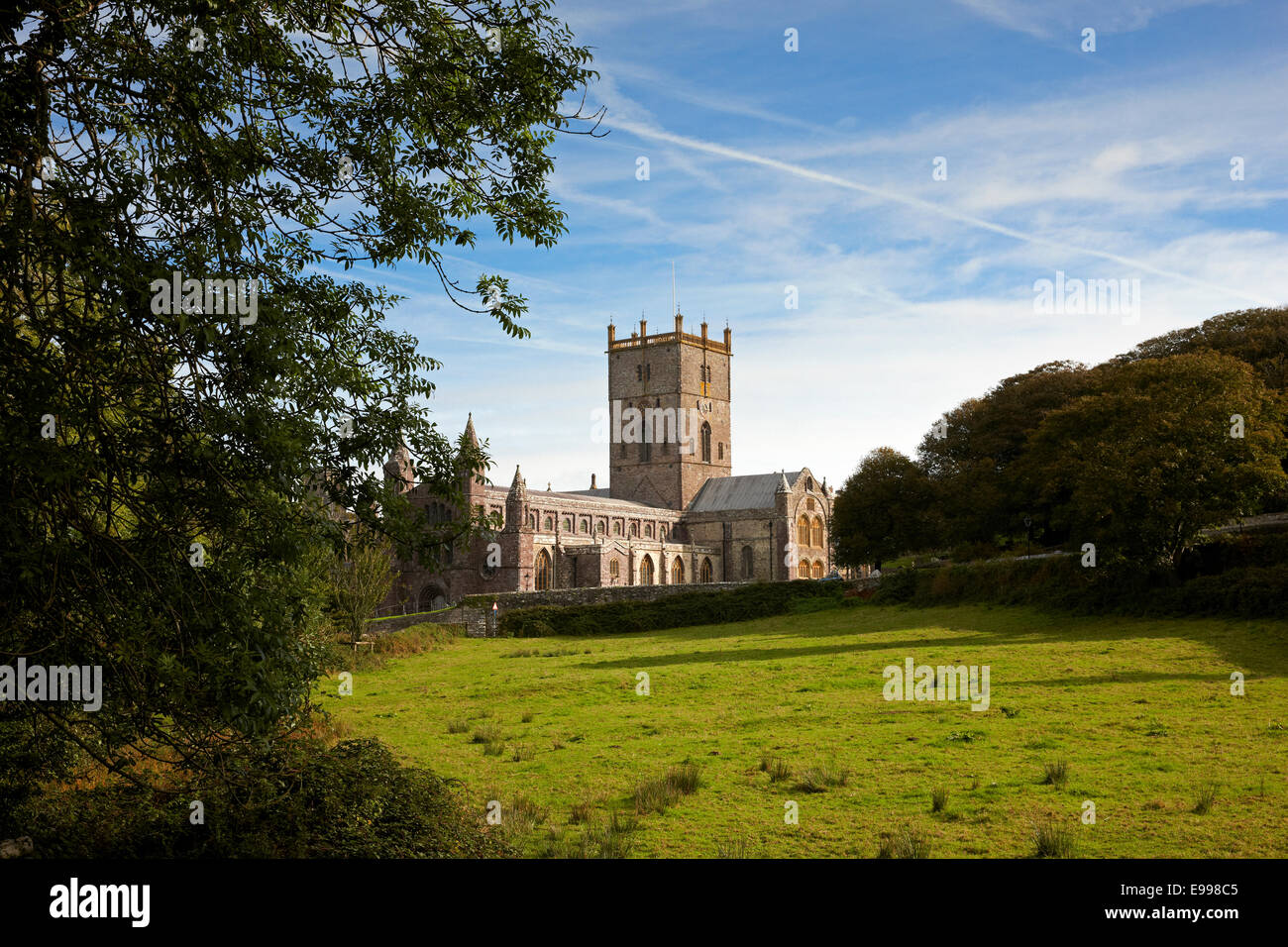 St David's Cathedral, Pembrokeshire National Park, Wales UK Stock Photo