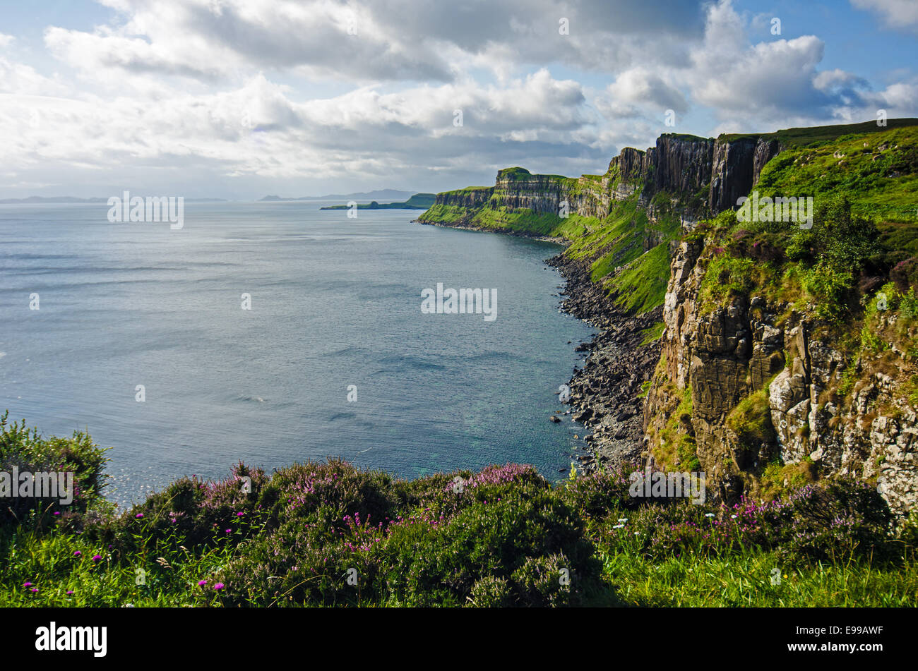 Sea cliffs near Kilt Rock,Isle of Skye,Jurassic coast Stock Photo