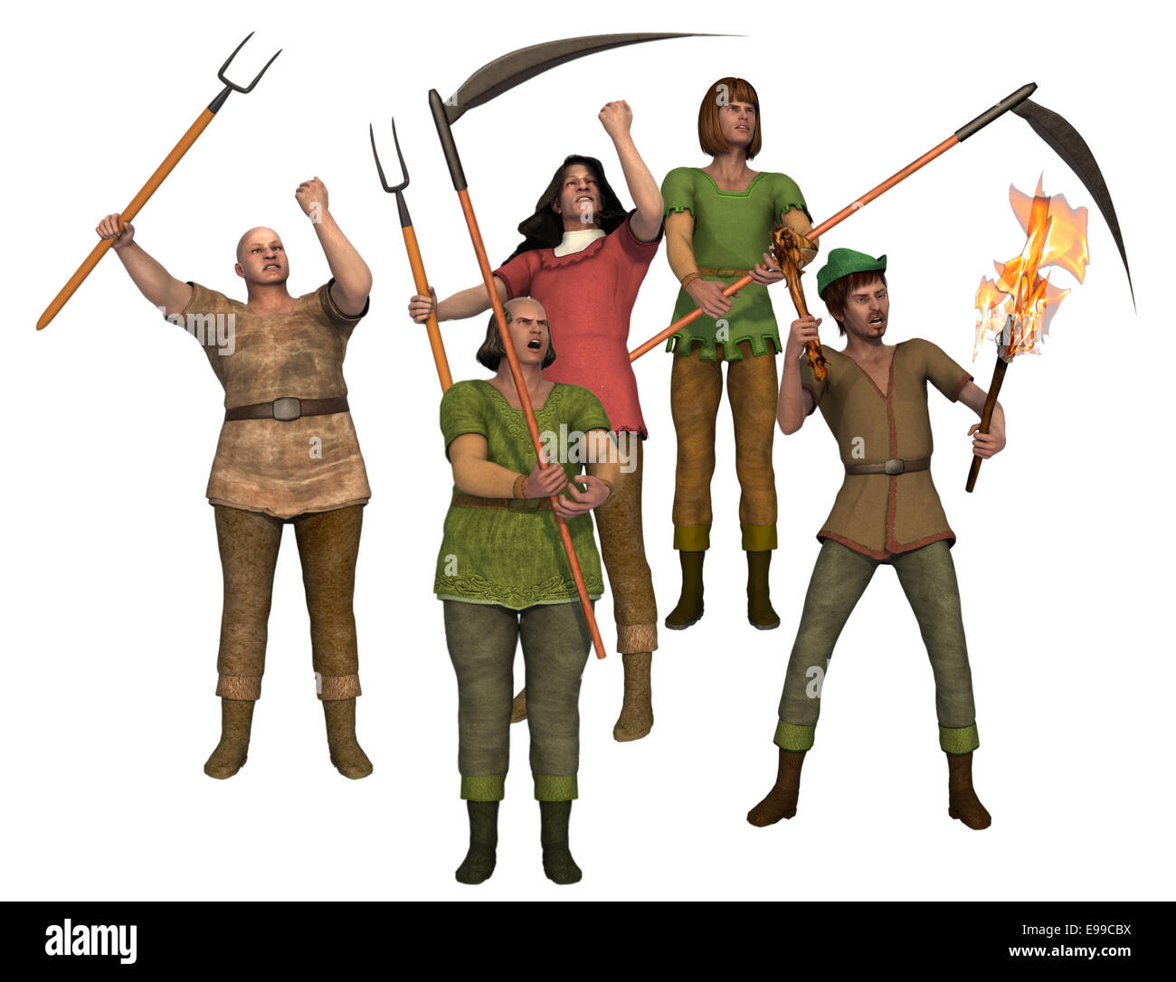 Metaphor for intolerance a group of angry villagers with pitchforks