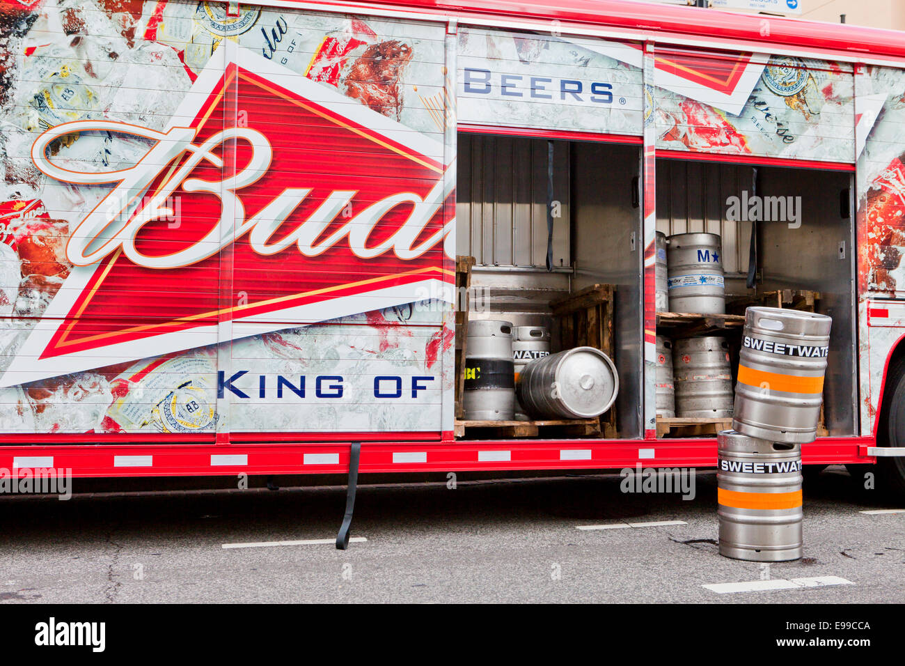 Budweiser beer delivery truck USA Stock Photo Alamy