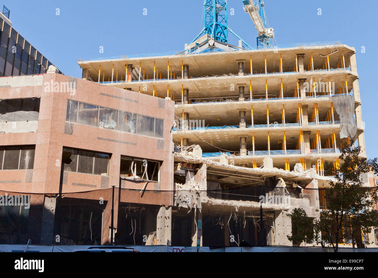 Mid-rise office building under reconstruction - Washington, DC USA Stock Photo