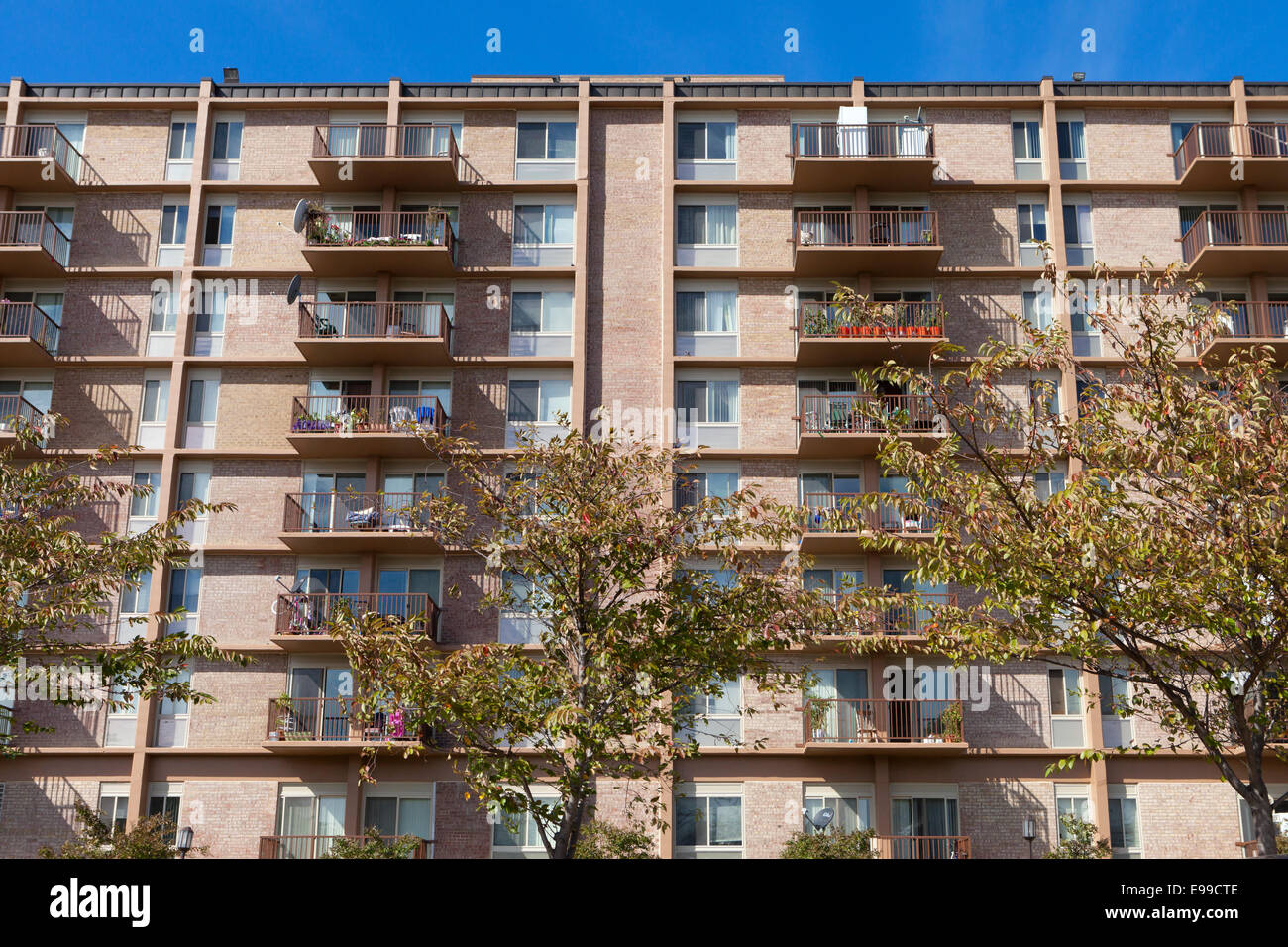 Mid-rise flats - USA Stock Photo