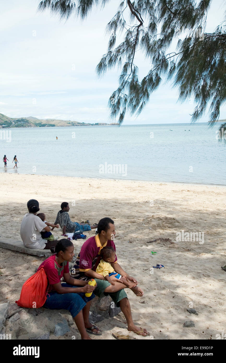 Ela Beach is the prettiest and safest beach in the Port Moresby area, Papua New Guinea. Stock Photo