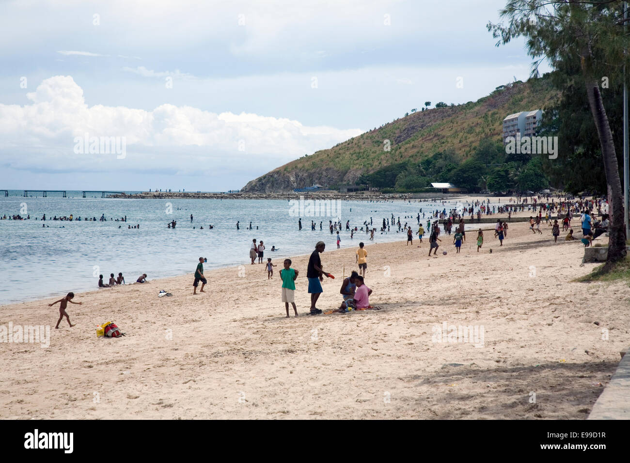 Ela Beach is the prettiest and safest beach in the Port Moresby area, Papua New Guinea. Stock Photo