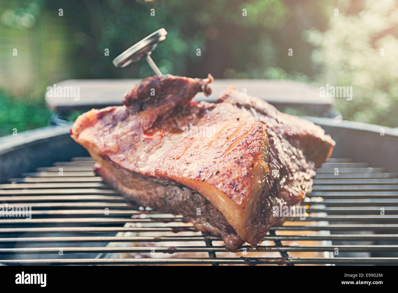 Beef Brisket on BBQ Stock Photo Alamy