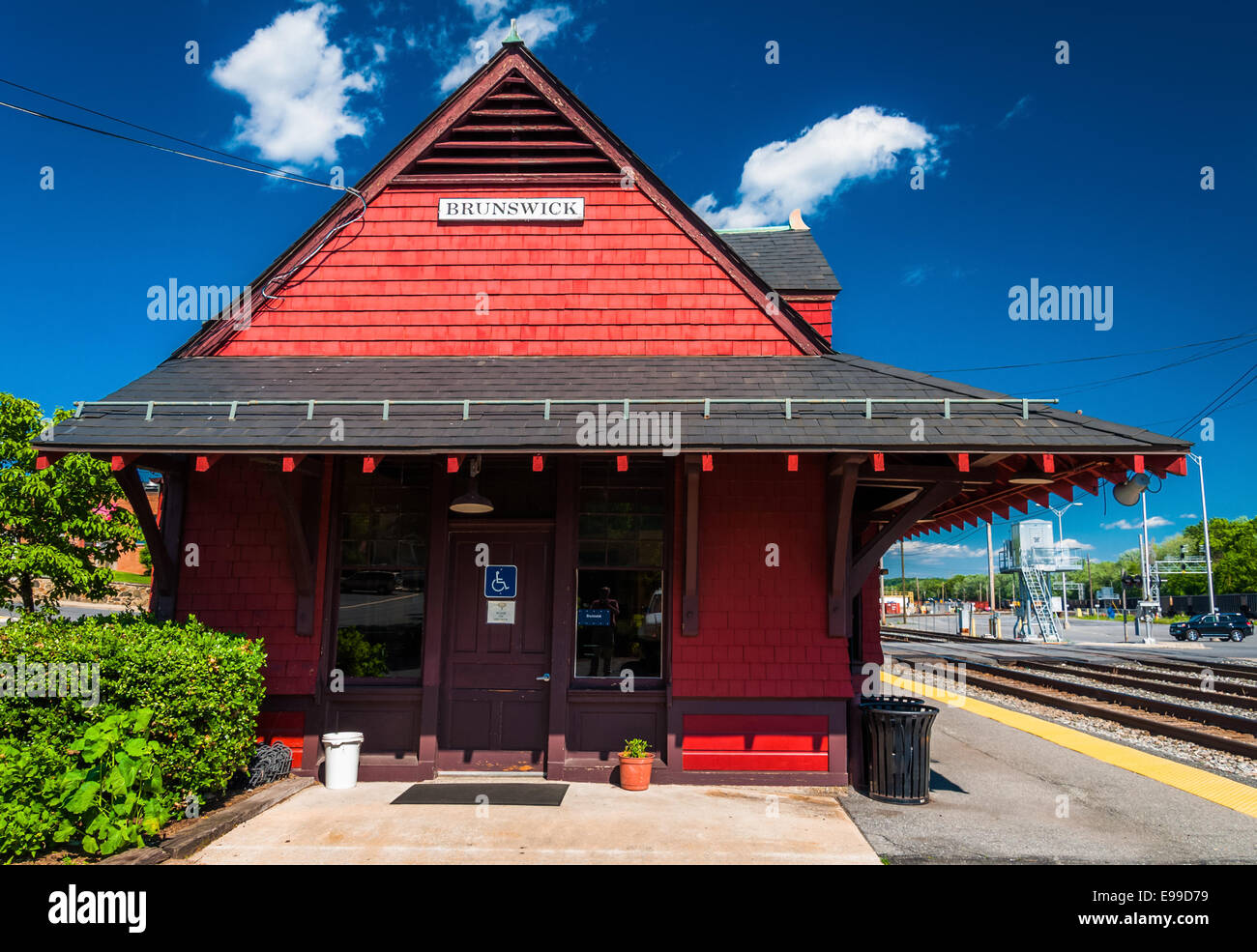 Train station in Brunswick, Maryland Stock Photo Alamy