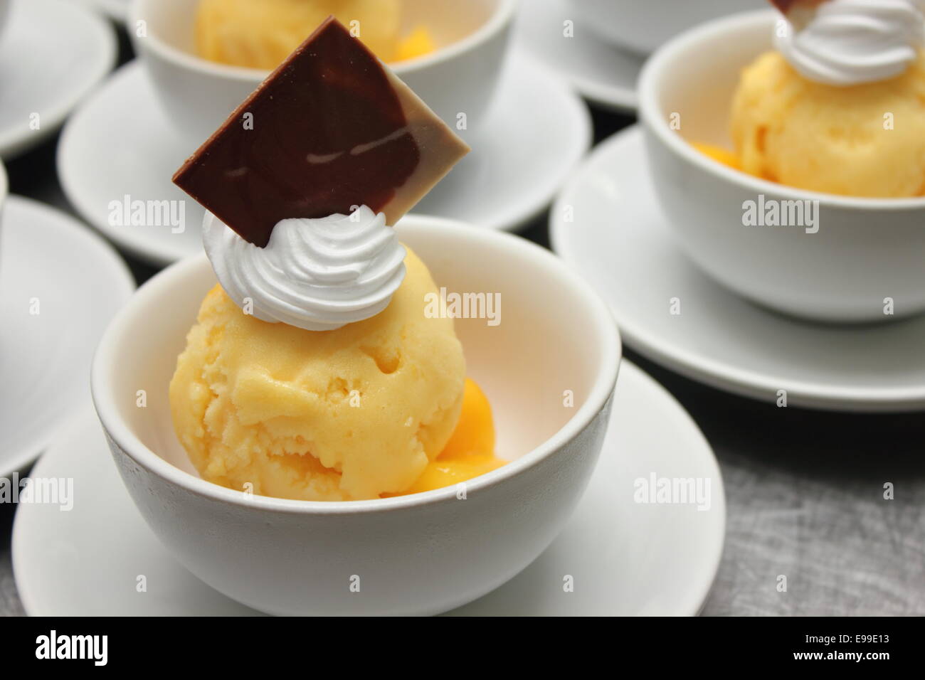A Vanilla ice cream in white bowl Stock Photo - Alamy