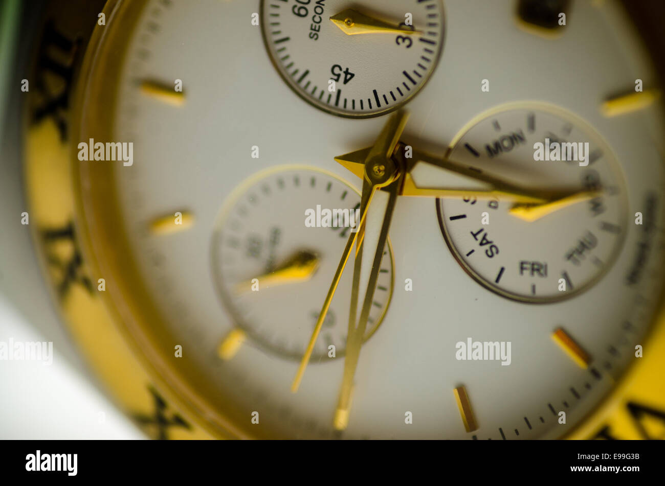 Watch, detail and concept of time Stock Photo - Alamy