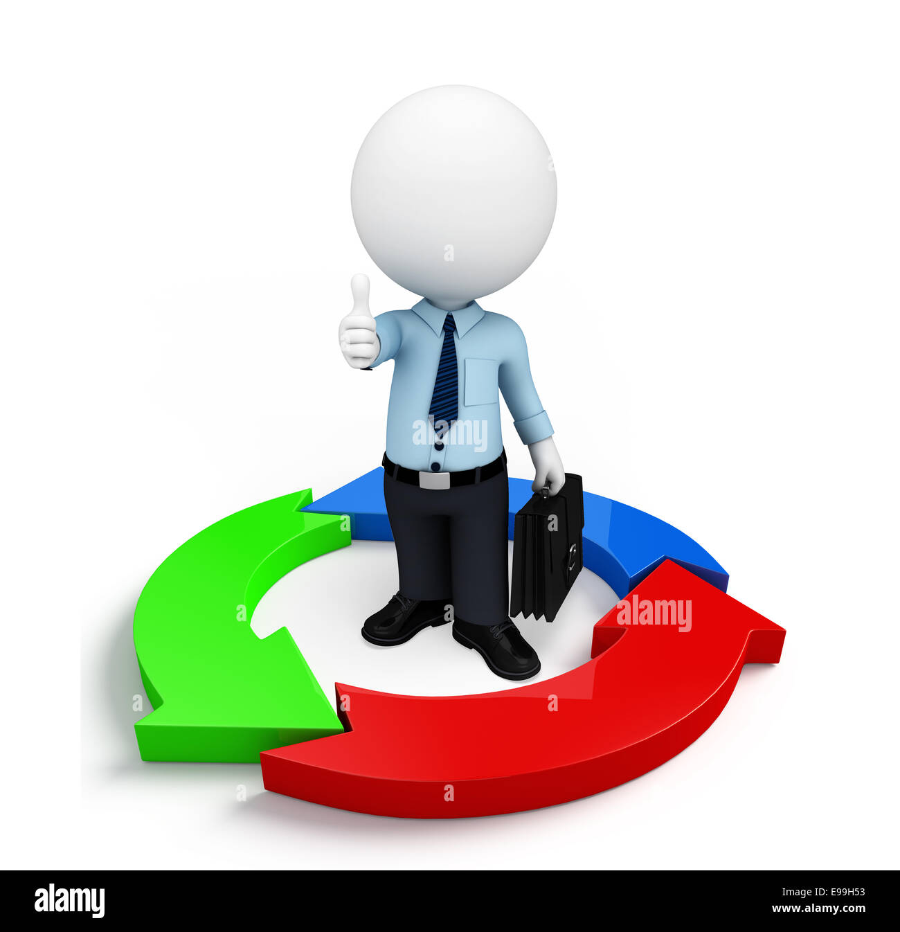 Service Man Graphics Illustration of service man with circular graph Stock Photo - Alamy