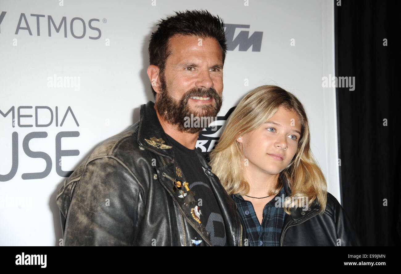Los Angeles, California, USA. 22nd Oct, 2014. LORENZO LAMAS and daughter attending the 'On Any Sunday: The Next Chapter' premiere at the Dolby Theatre. Credit:  D. Long/Globe Photos/ZUMA Wire/Alamy Live News Stock Photo