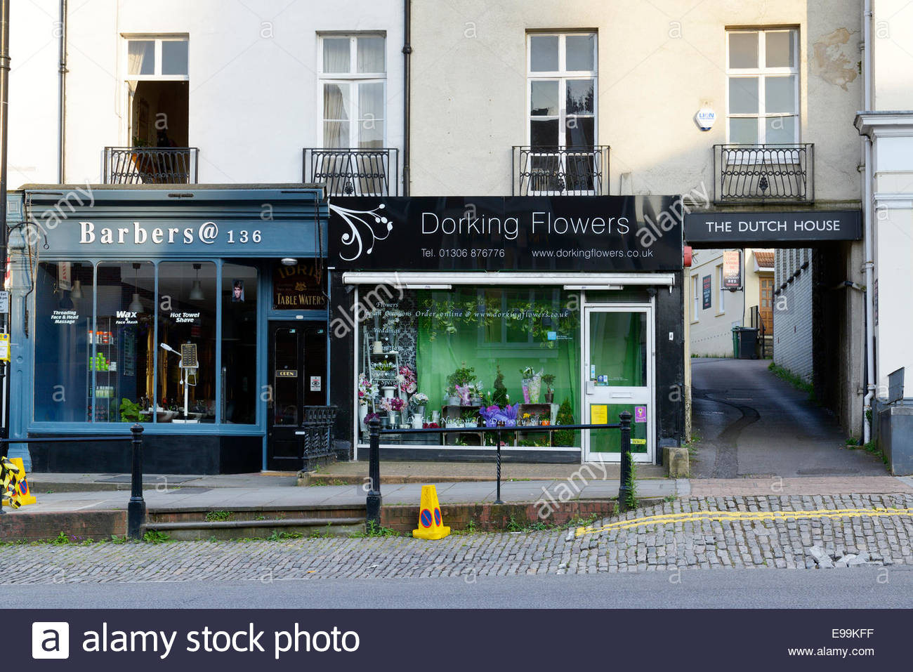 High Street Shops Dorking Surrey High Resolution Stock Photography and