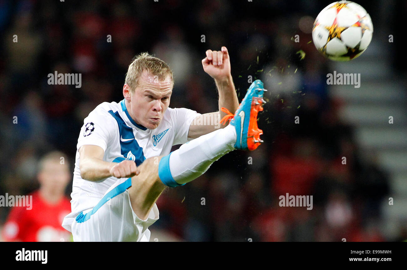 Petersburg's Aleksandr Anyukov during the Champions League match ...