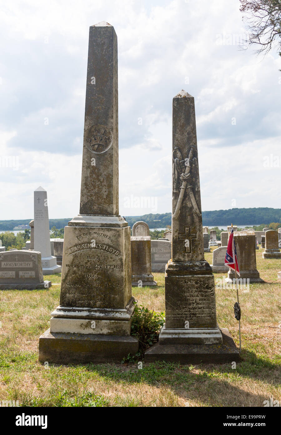 Graves at St Ignatius church Maryland Stock Photo