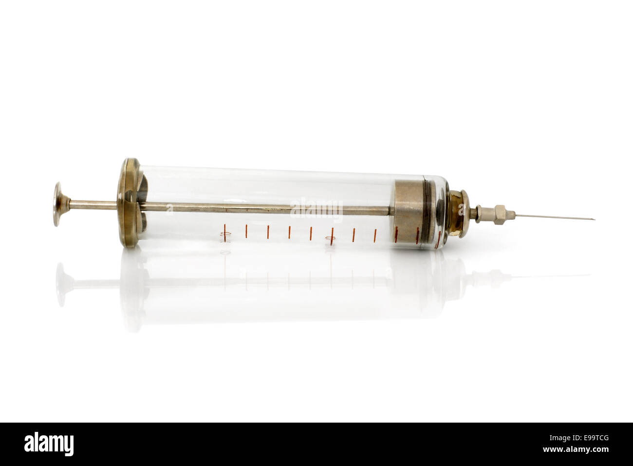 Old model of syringe Stock Photo - Alamy