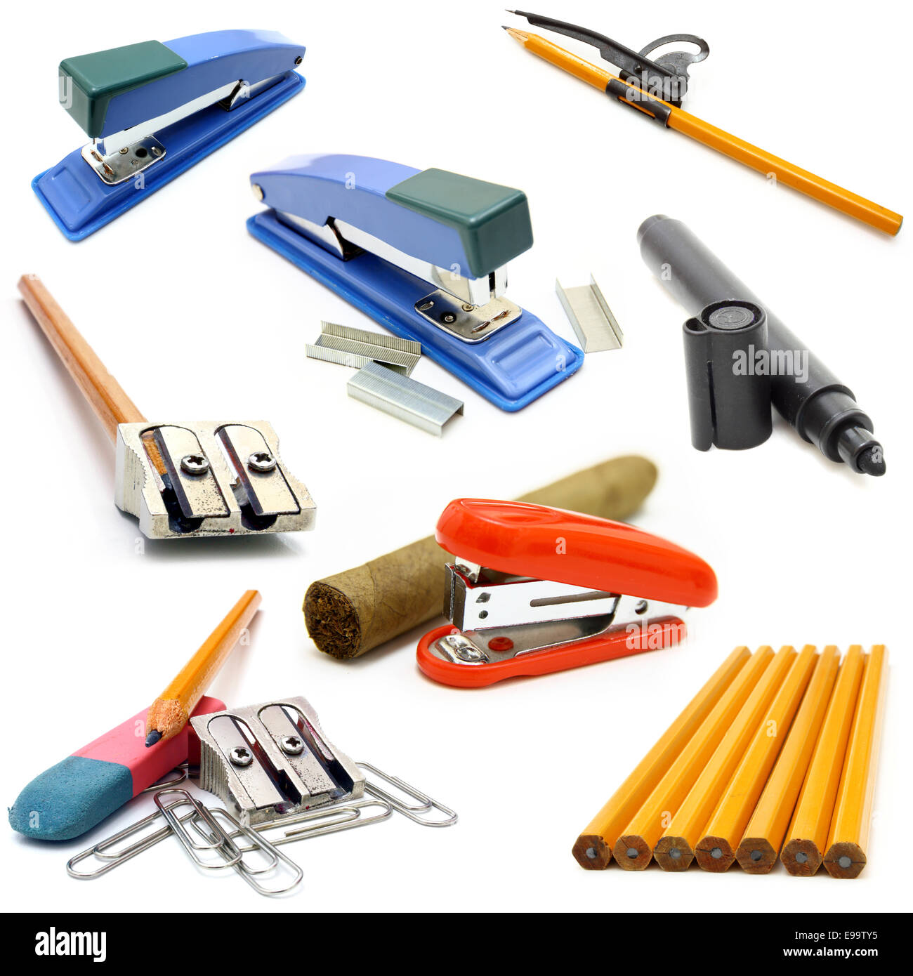 stationery tool set Stock Photo Alamy