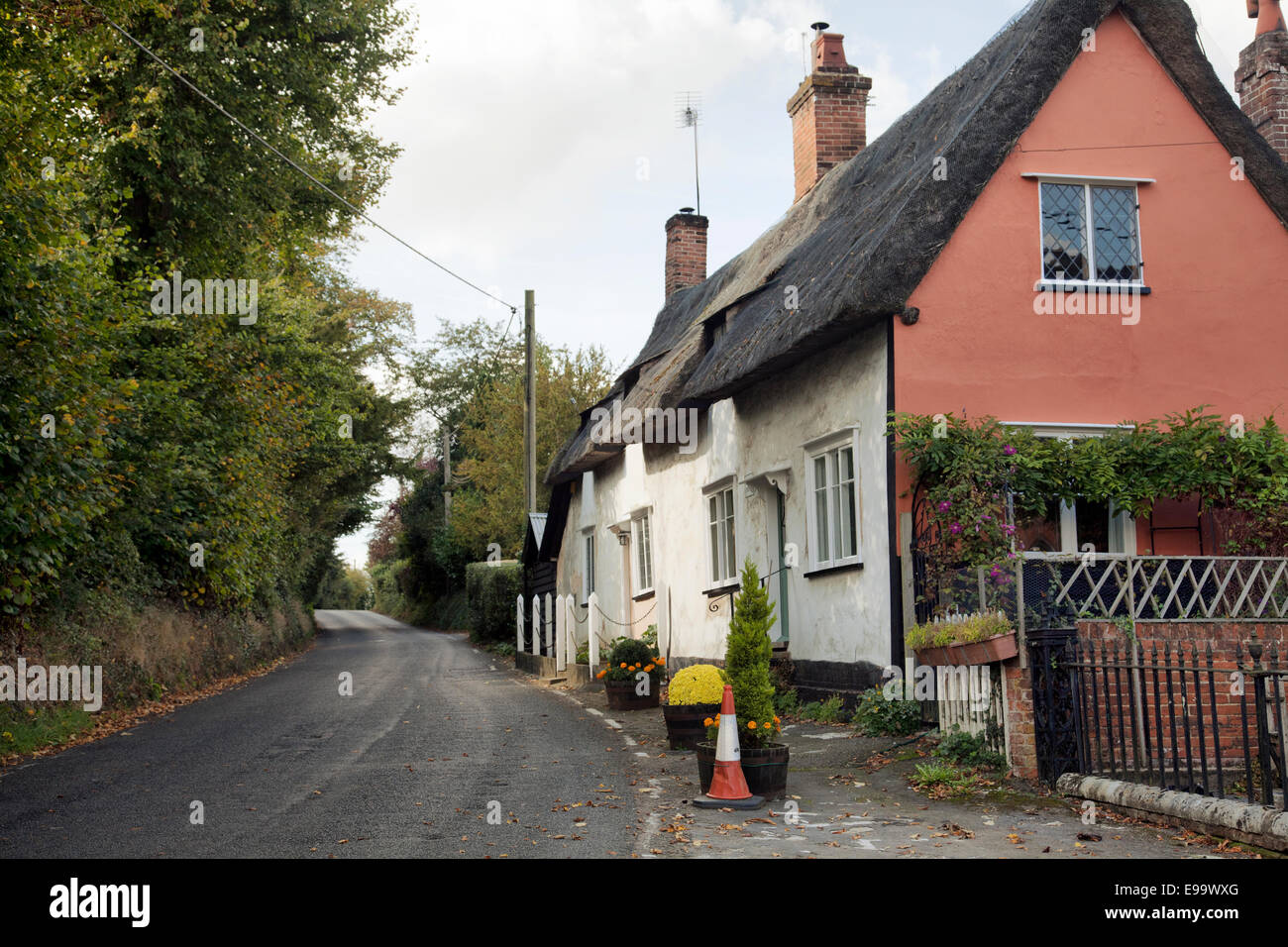 Cottage on Road in Finchingfield - Essex - UK Stock Photo - Alamy