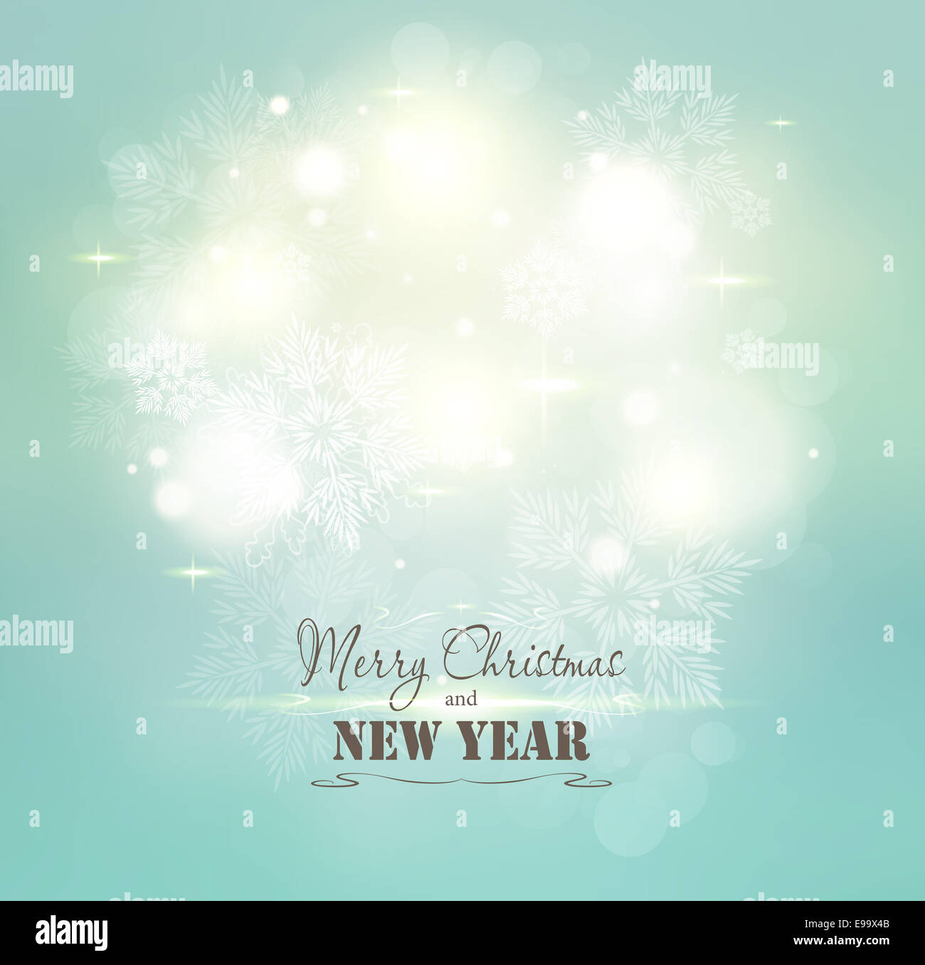 Christmas Background With Stars And Snowflakes Stock Photo - Alamy