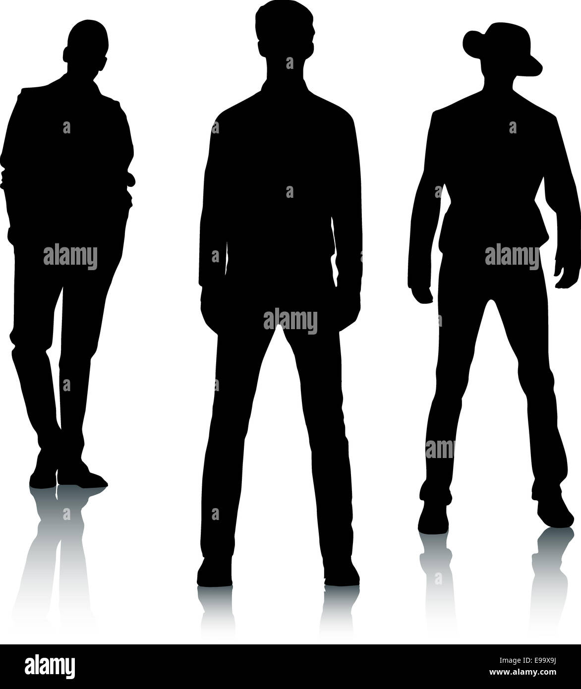 Silhouettes of fashion men Stock Photo - Alamy