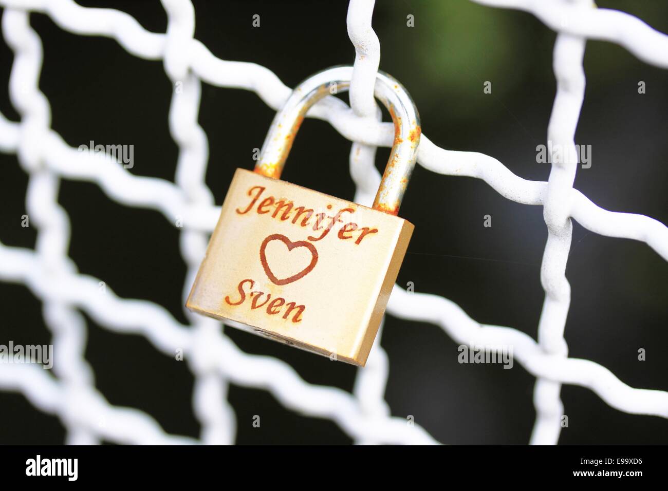 padlock with love Stock Photo Alamy