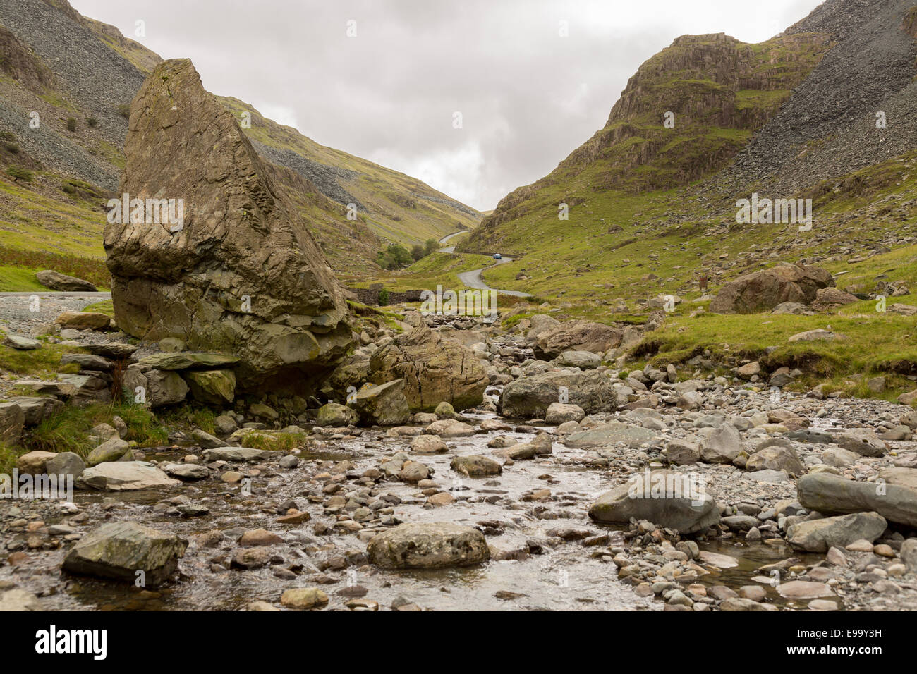 Honister Pass in Lake District in stream Stock Photo