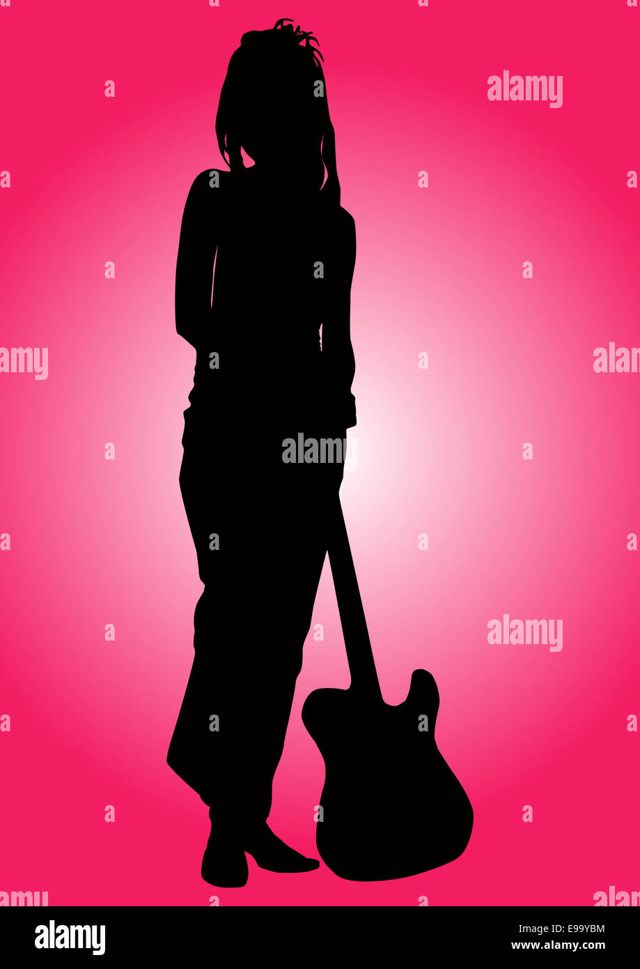 Girl and silhouette hi-res stock photography and images - Alamy