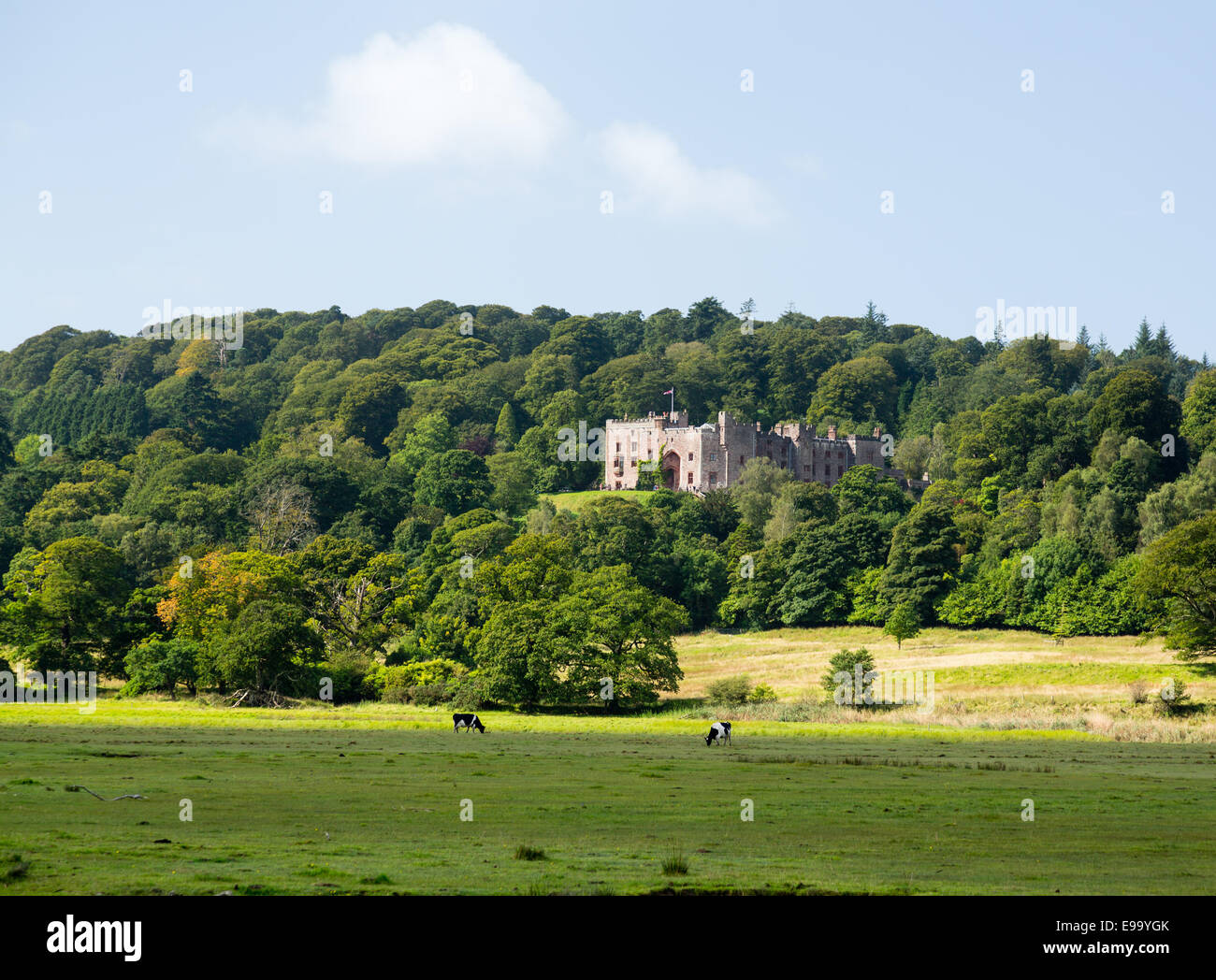 Muncaster Castle in Lake District Stock Photo