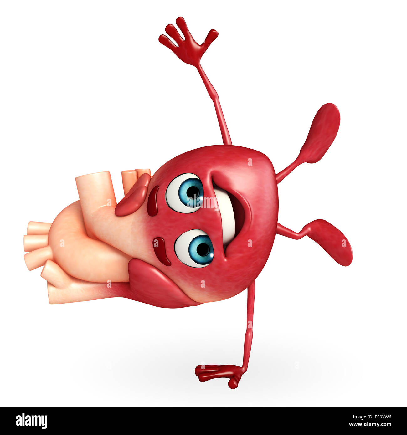 Cartoon Character of heart with jumping pose Stock Photo Alamy