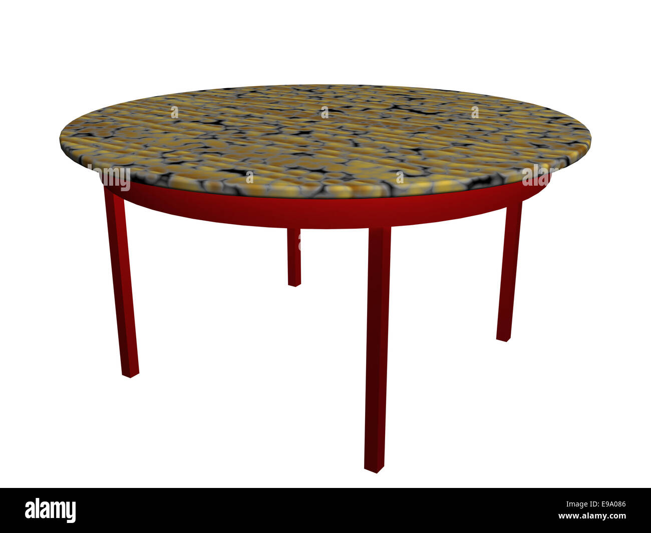 Round table with four legs Stock Photo Alamy