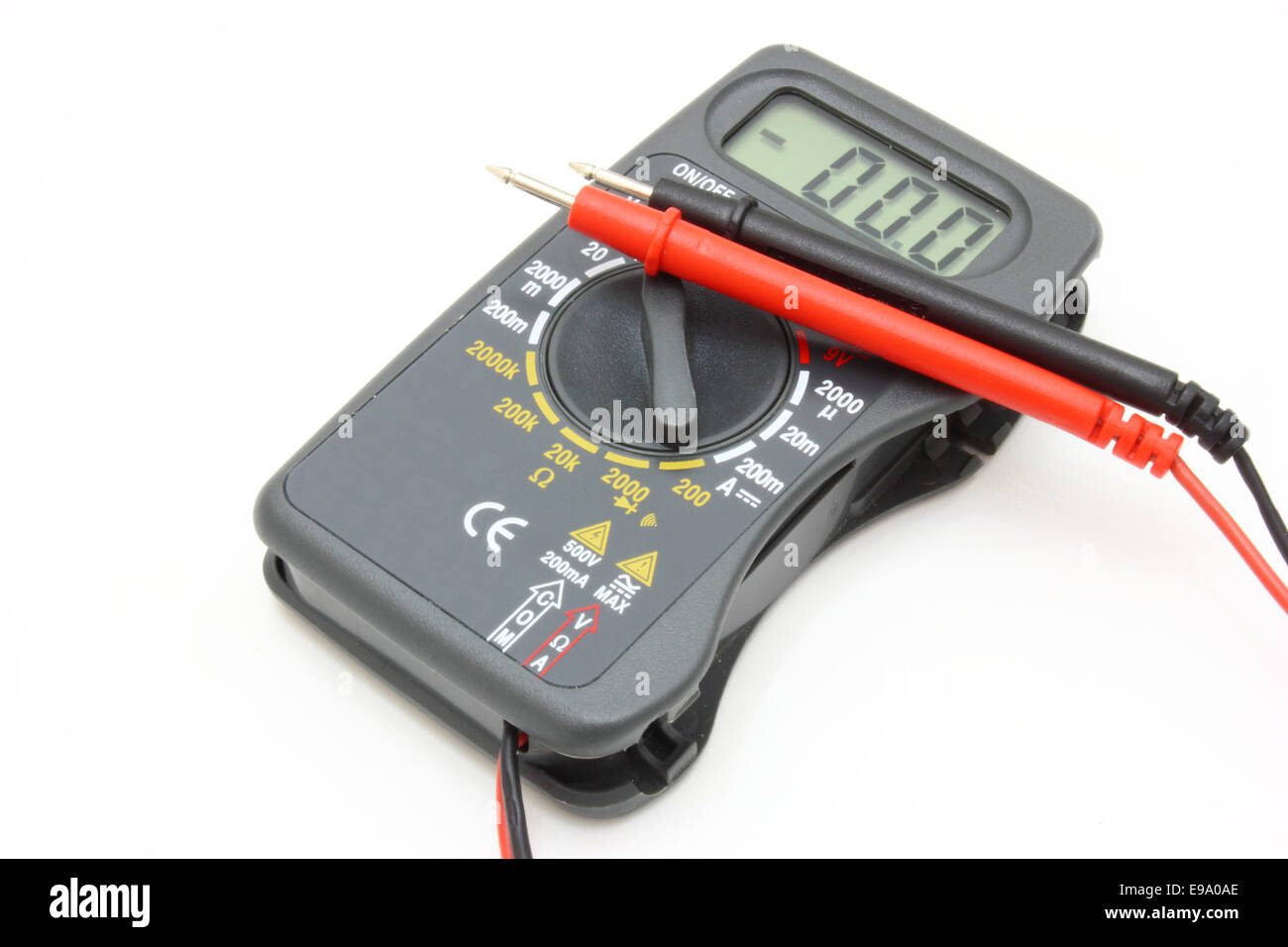 Multimeter of black color Stock Photo - Alamy