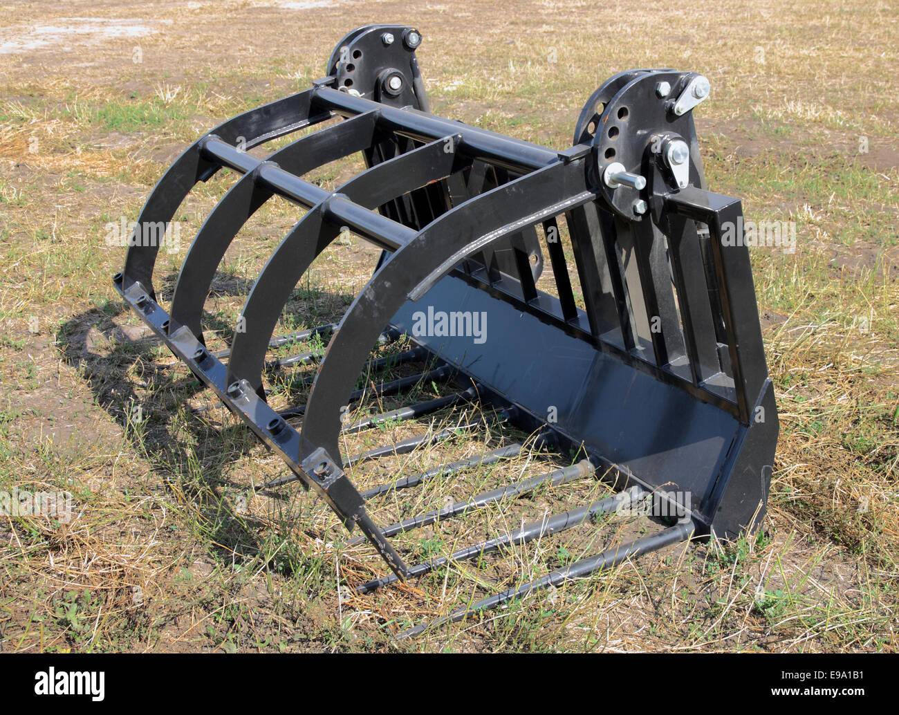 farm equipment for loading hay Stock Photo