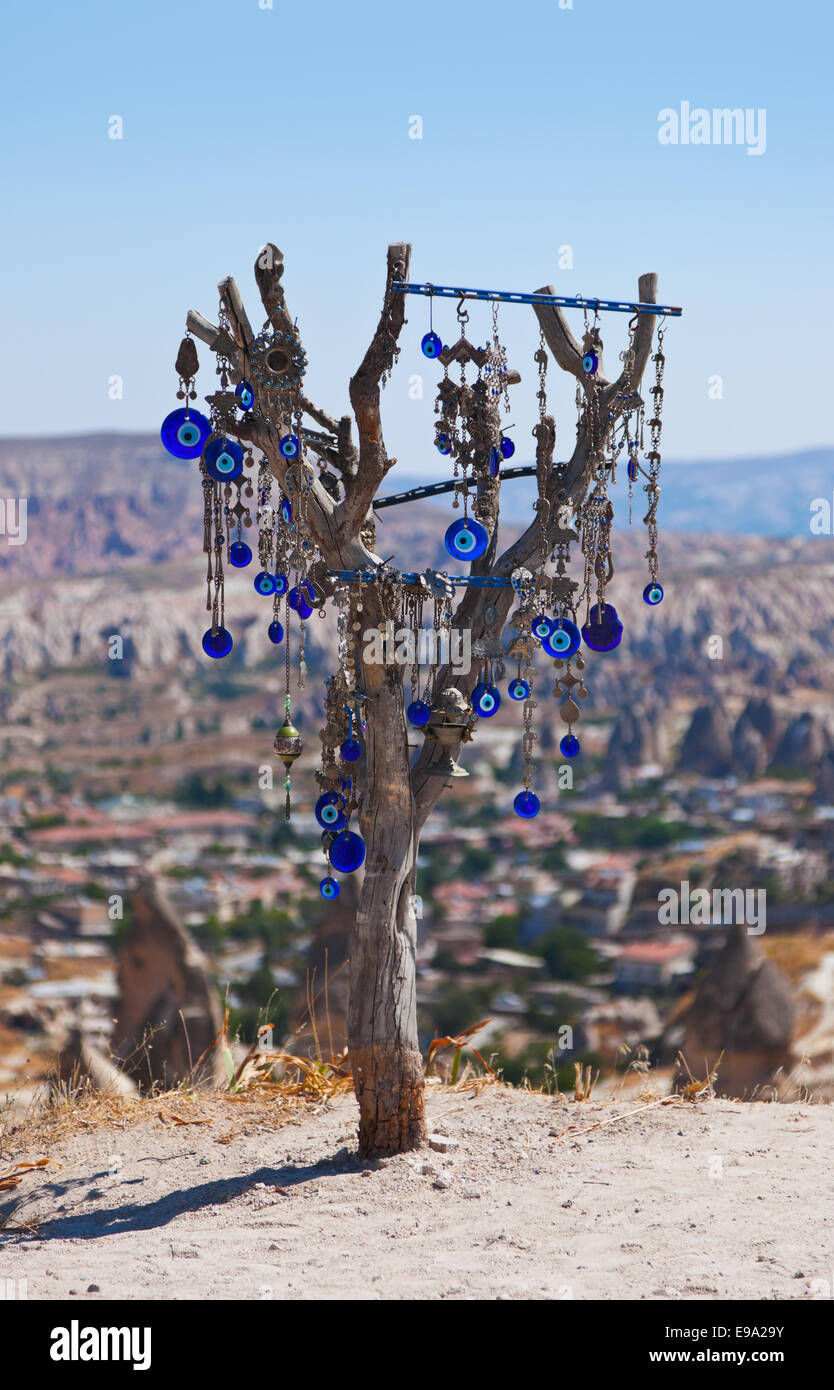 A tree decorated with many Nazar Boncuk in Cappadocia : r/MostBeautiful