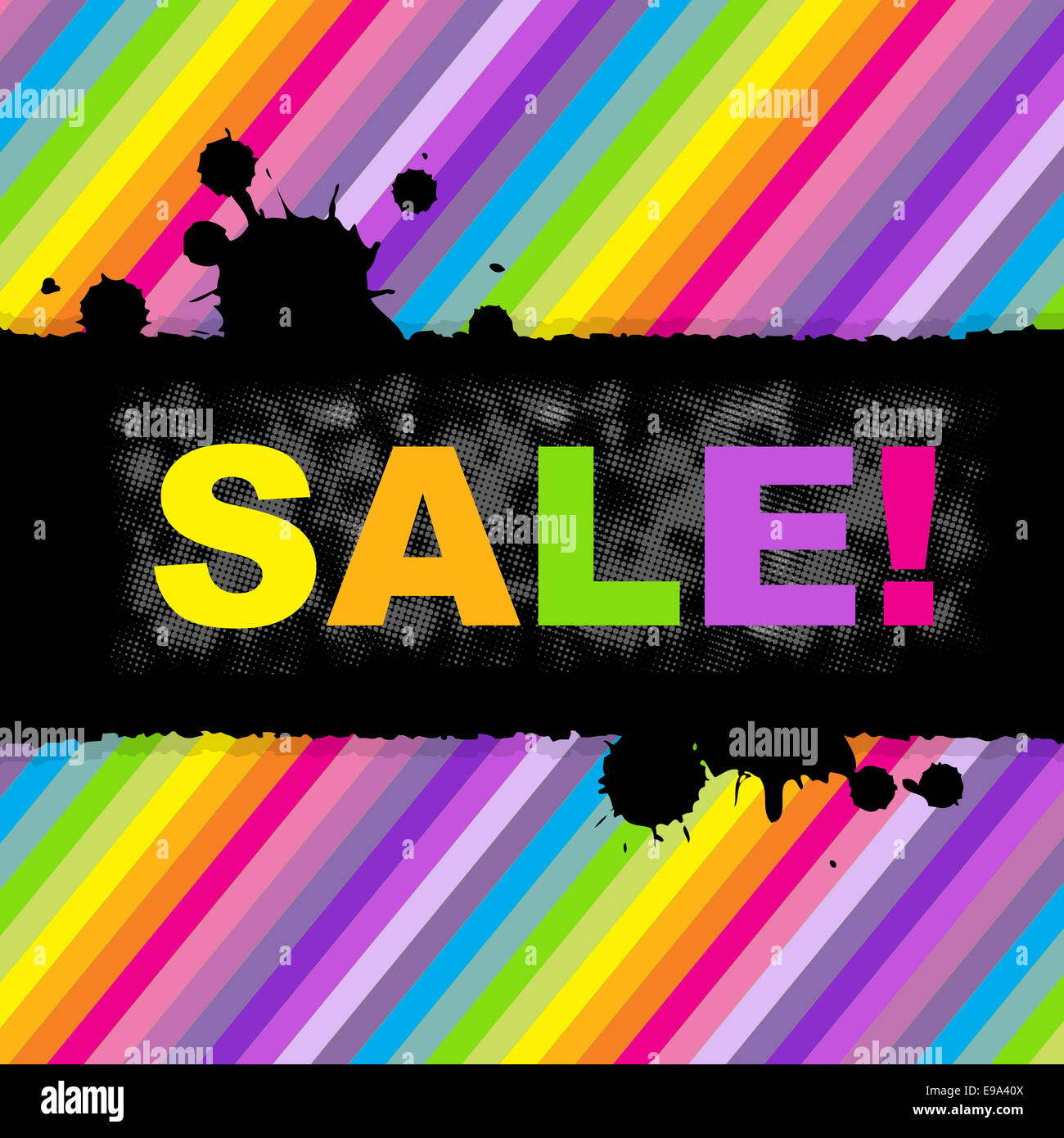 Colorful Sale Poster Stock Photo