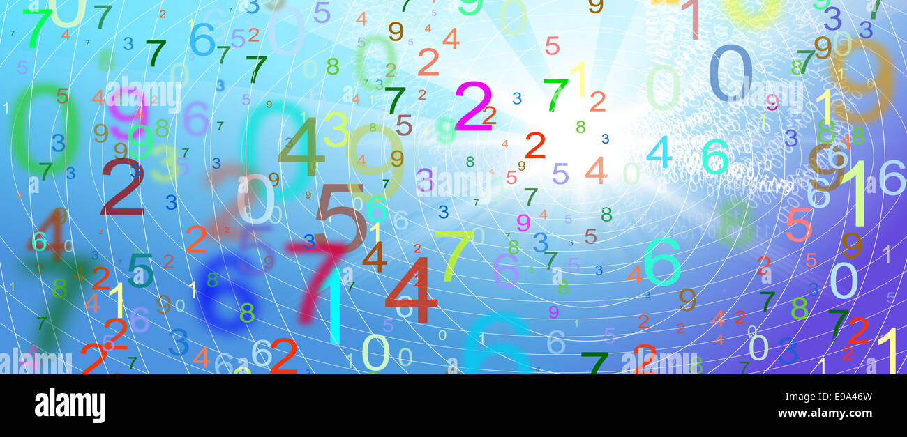 abstract numbers background Stock Photo - Alamy