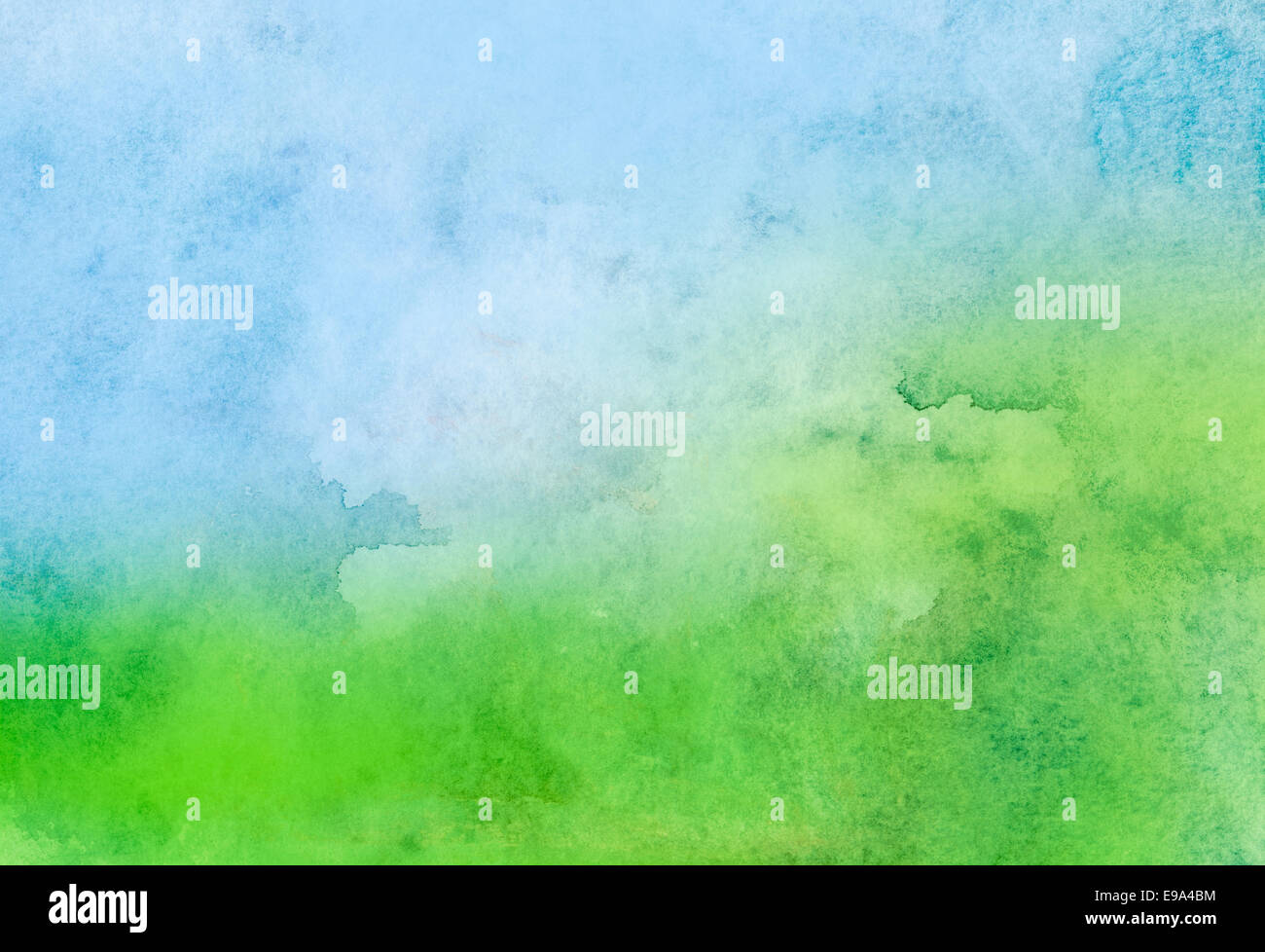 watercolor abstract blue green Stock Photo