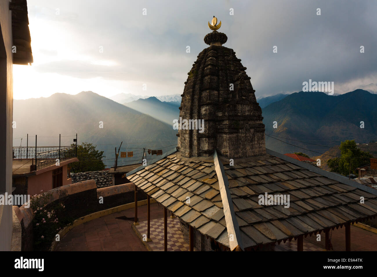 Bhimakali Temple Mountain Range Landscape H Stock Photo
