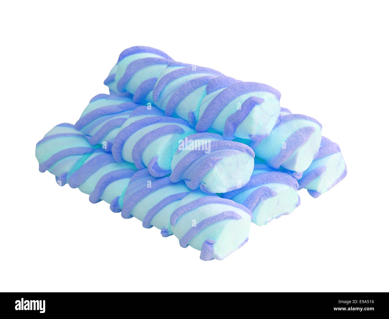 colorful marshmallows on white background Stock Photo - Alamy