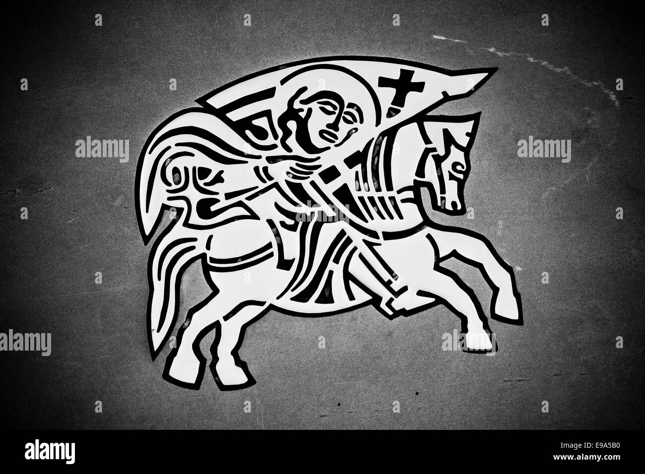 Knight on the horse Zadar city seal Stock Photo Alamy