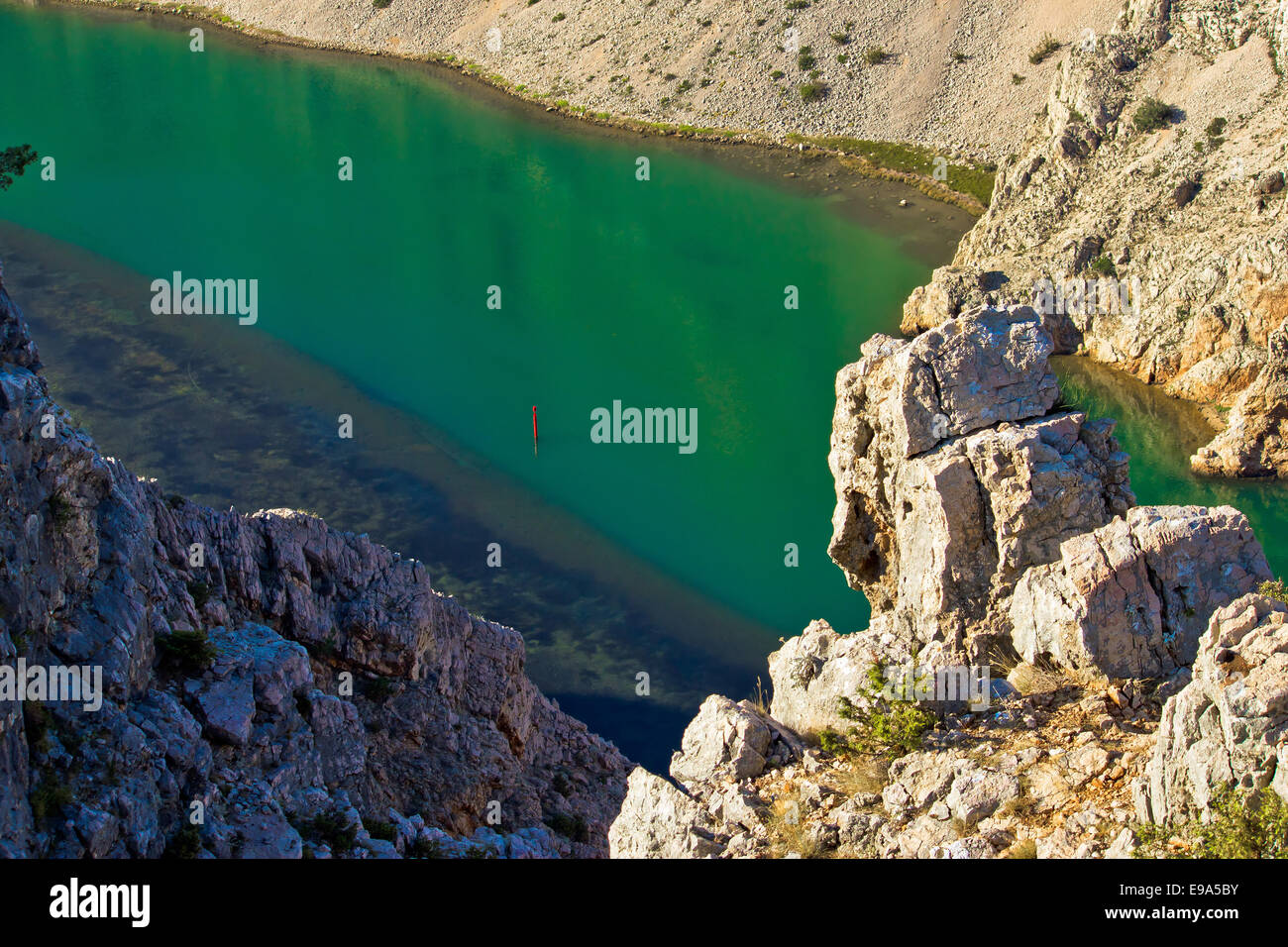 Green Zrmanja river in canyon Stock Photo