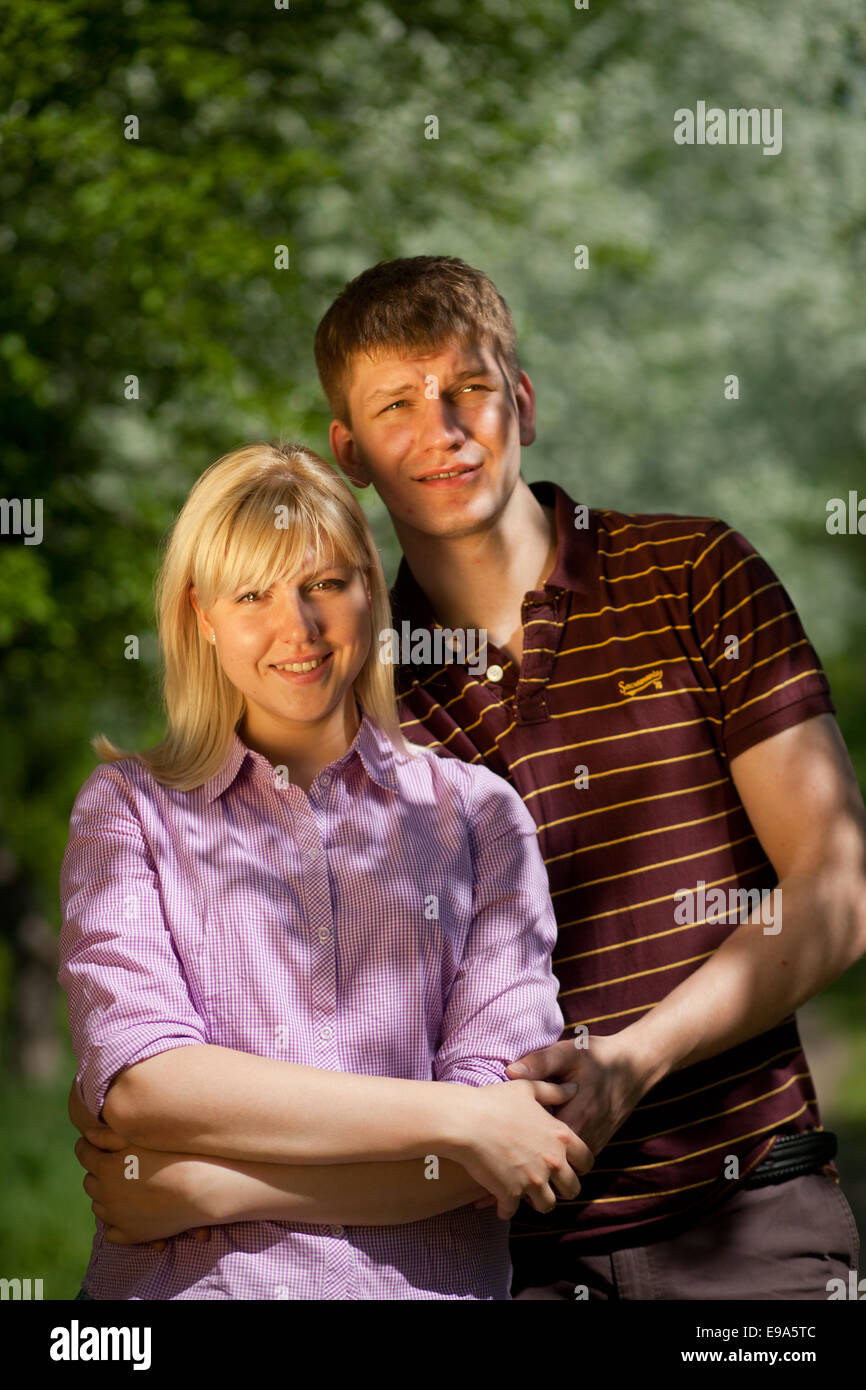 boy and girl standing together Stock Photo - Alamy