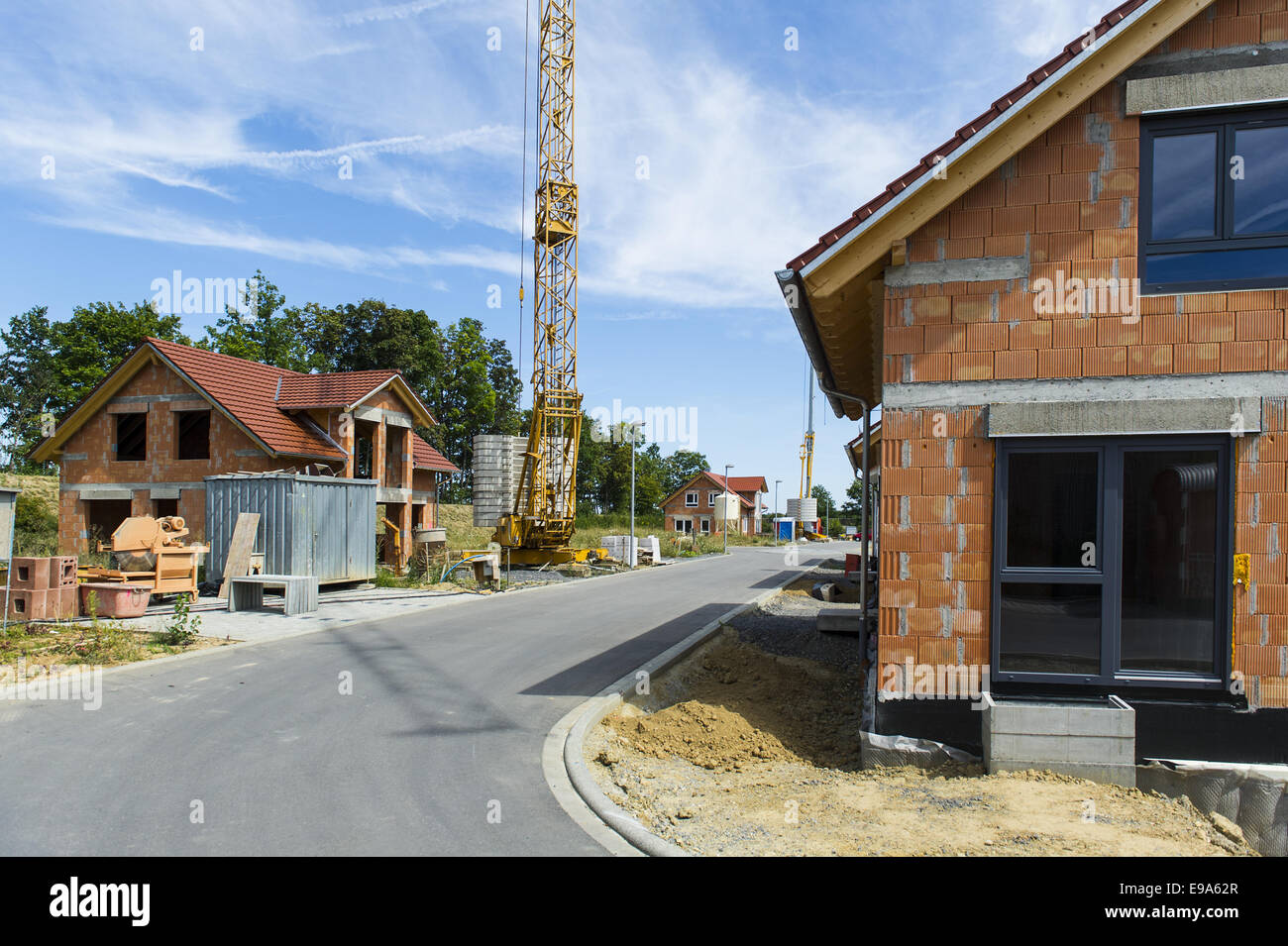 Development area of a residential area Stock Photo