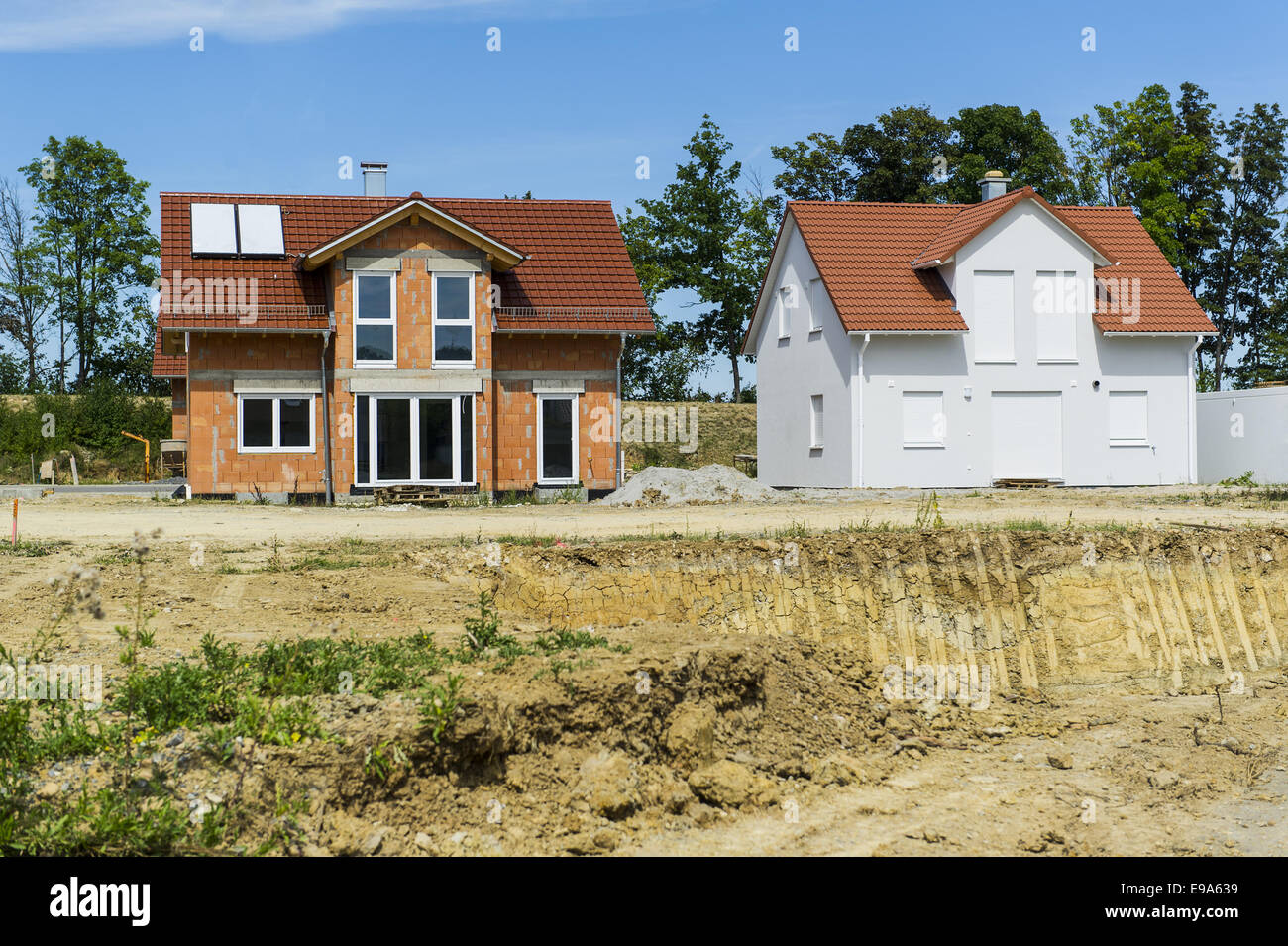 Development area of a residential area Stock Photo