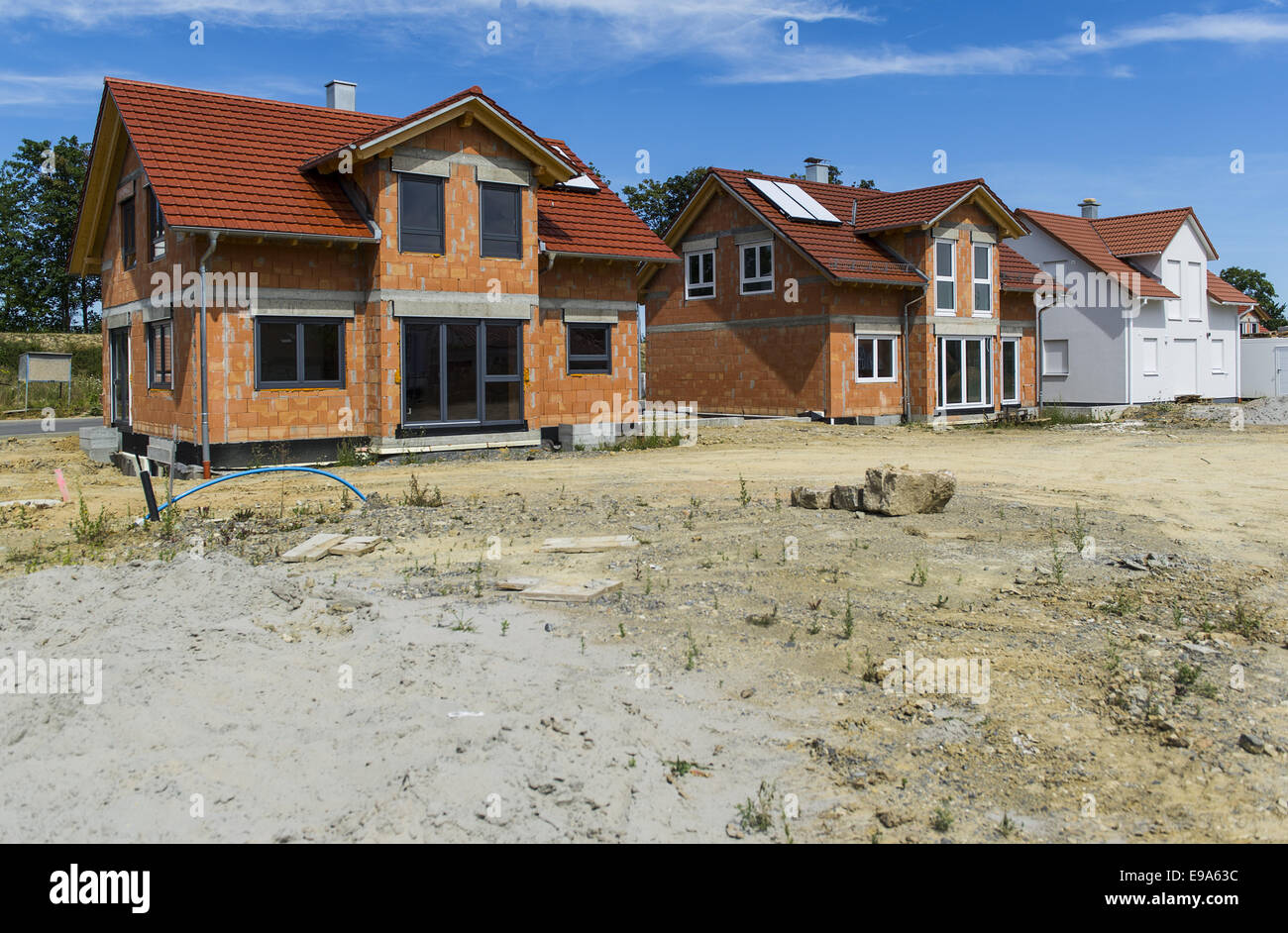 Development area of a residential area Stock Photo