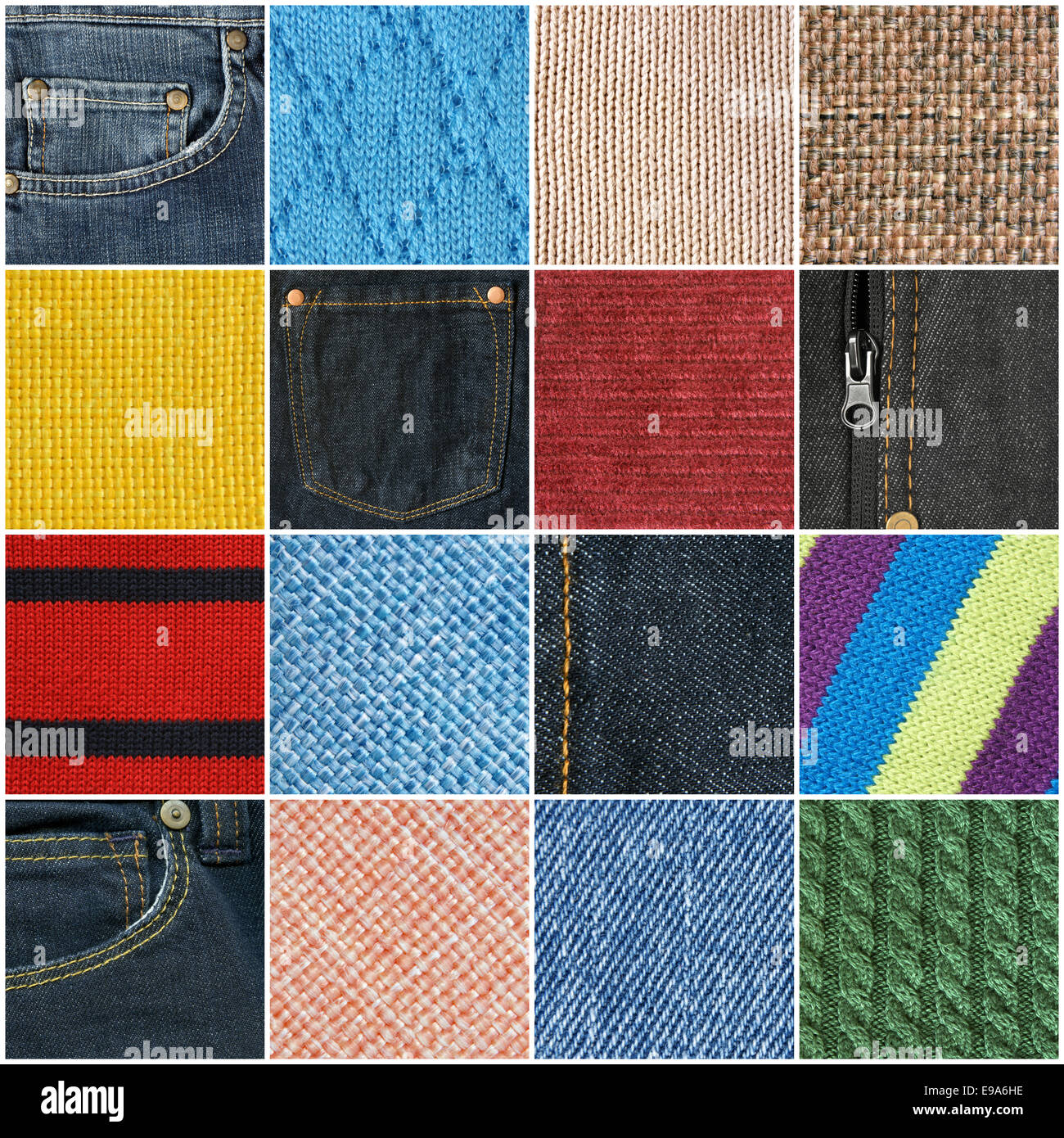 Fabric texture collection Stock Photo
