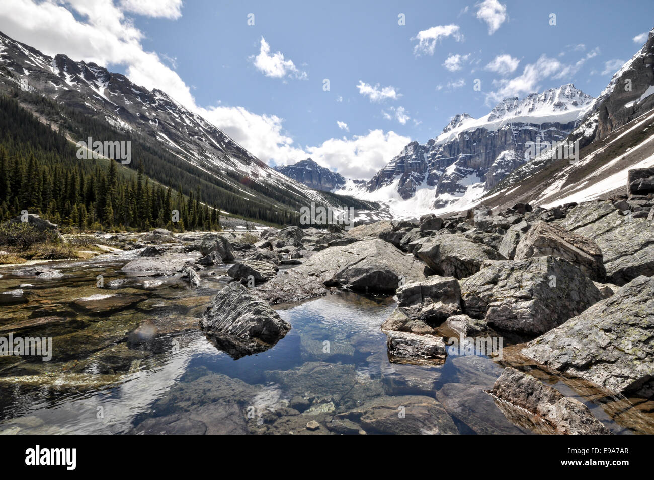 Consolation Lake, Banff National Park, Alberta, Canada Stock Photo