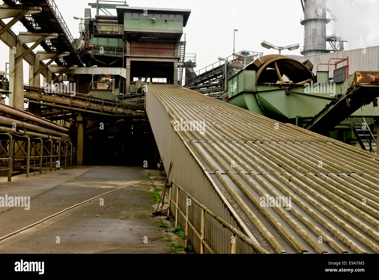 Conveyor belt of a Sugar Factory Stock Photo