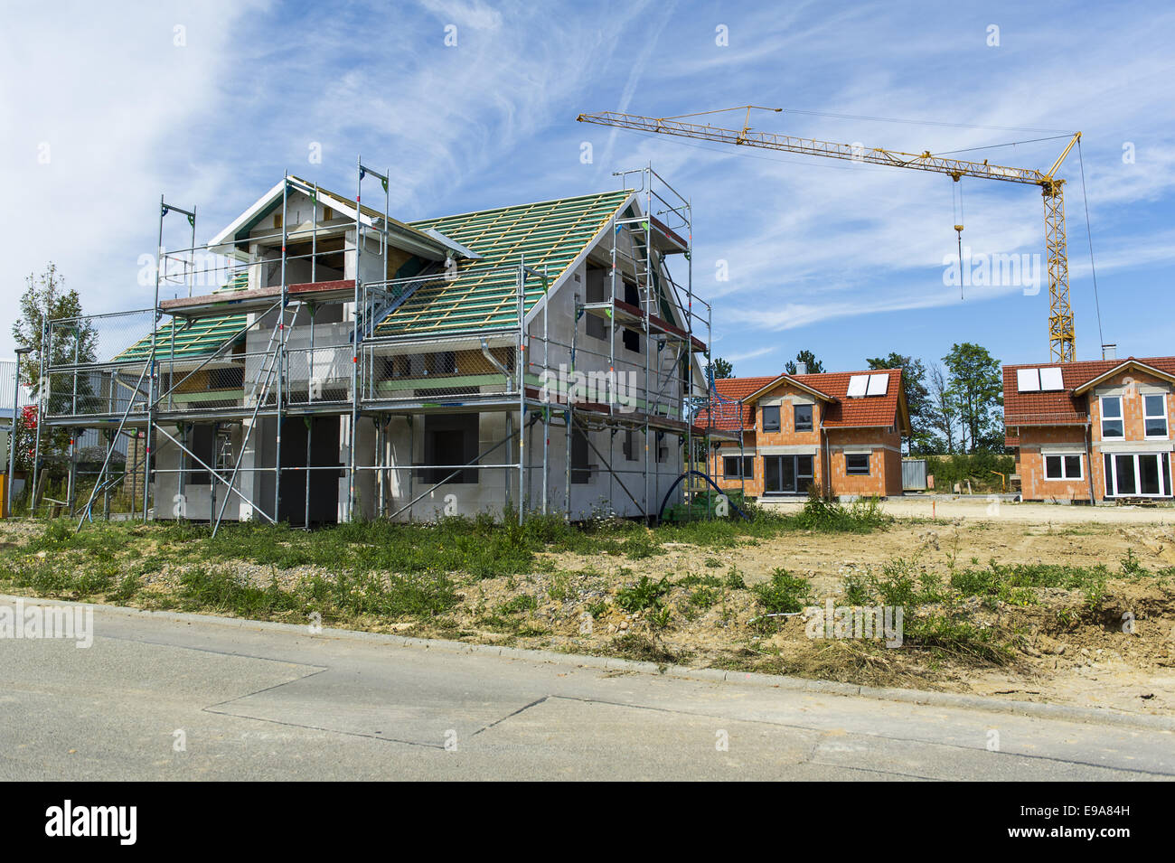 Development area of a residential area Stock Photo