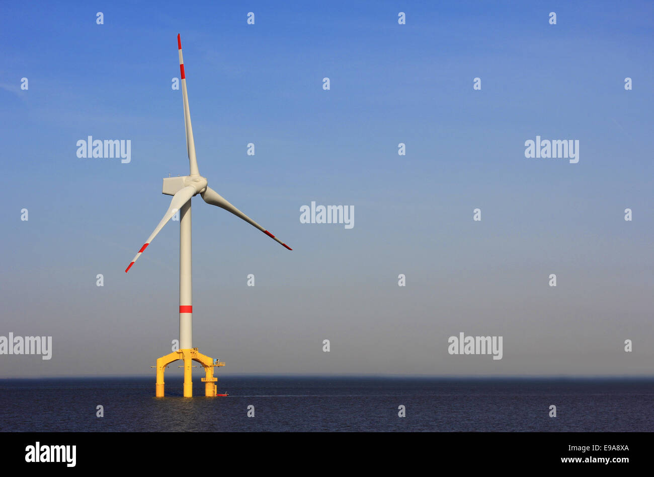 Offshore Wind Power Plant Stock Photo
