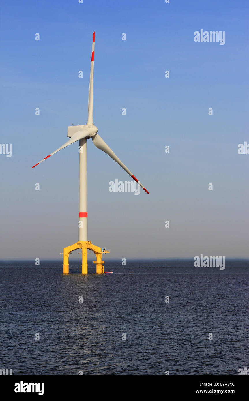 Offshore Wind Power Plant Stock Photo