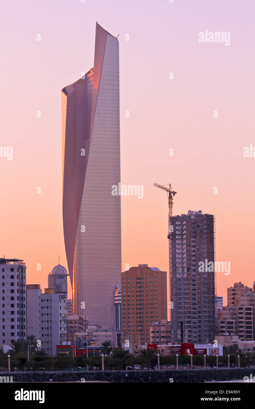Kuwait Cityscape at sunset, Arabian Gulf, Kuwait Stock Photo Alamy